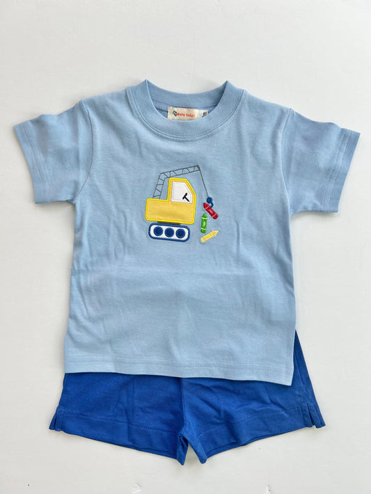 Luigi - Tee + Short Set - Crane with Crayons