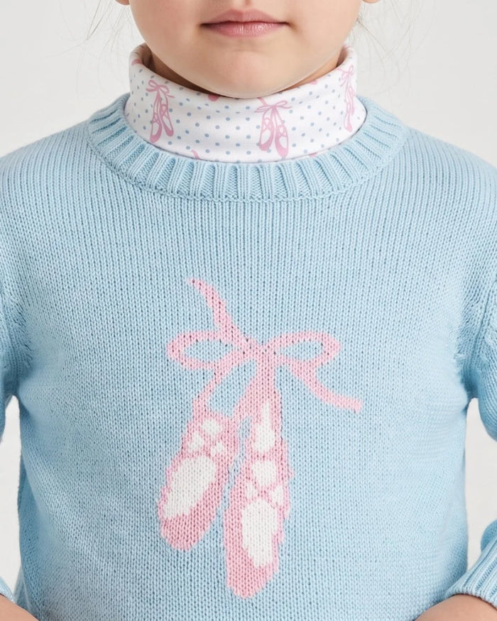 Lullaby Set - Cozy Up Sweater - Bluffton Blue Ballet Slipper