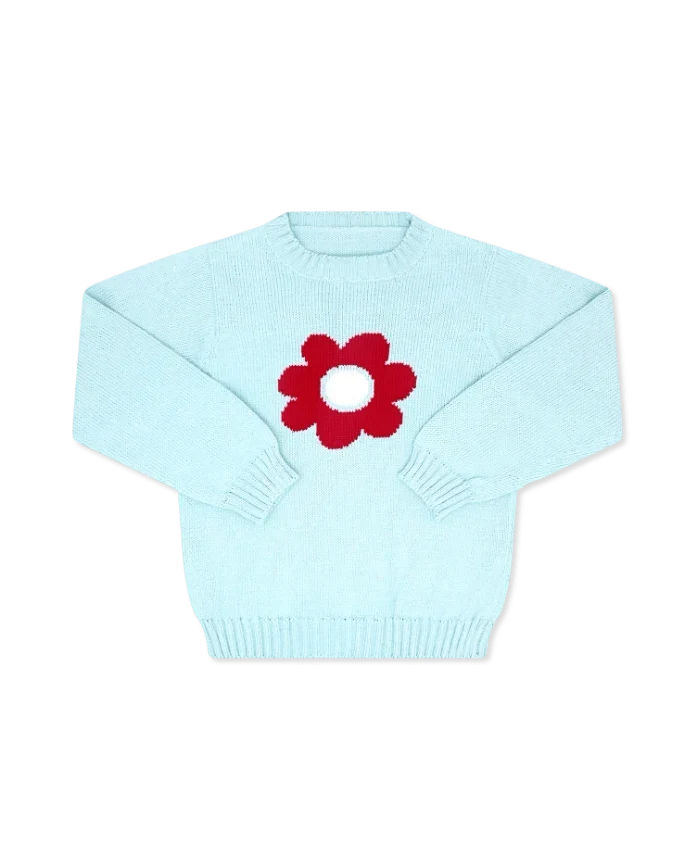 Lullaby Set - Cozy Up Sweater - Bluffton Blue Red Flower