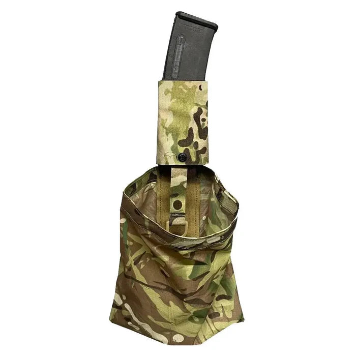 Open-top Luminae Assault Pouch in Multicam, designed for quick access to magazines and essential tactical gear in demanding environments.  from  John Bull Clothing