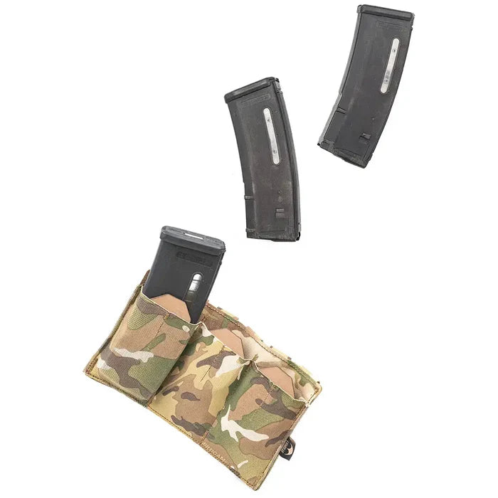 Camo magazine holder with three magazines, tactical ammo storage, weapon accessory  from  John Bull Clothing