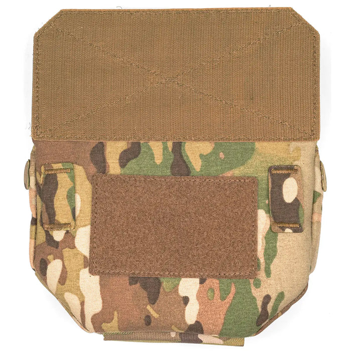 Rear view of Multicam Luminae Hanger Pouch showing Velcro closure and camouflage pattern, designed for tactical storage and easy access - SKU: JB1288