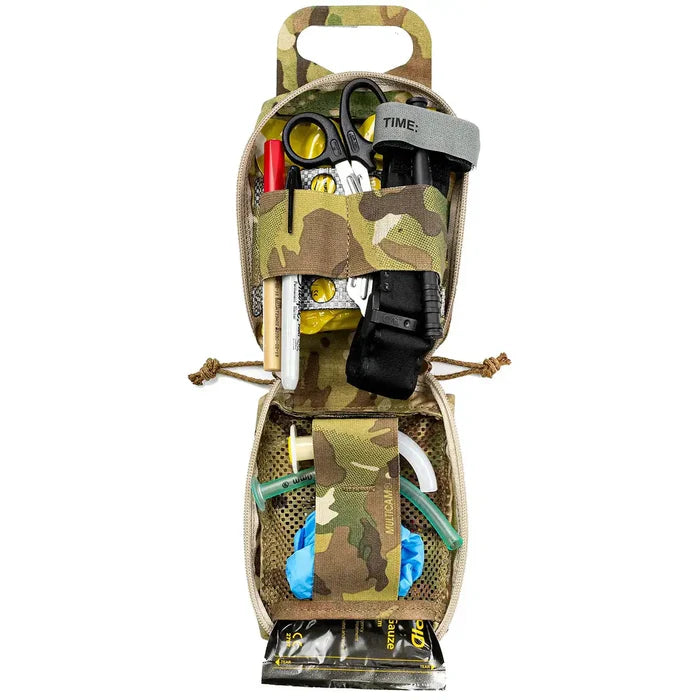 Camo first aid kit with tools and supplies inside With IFAK Medical Refill Kit from  John Bull Clothing