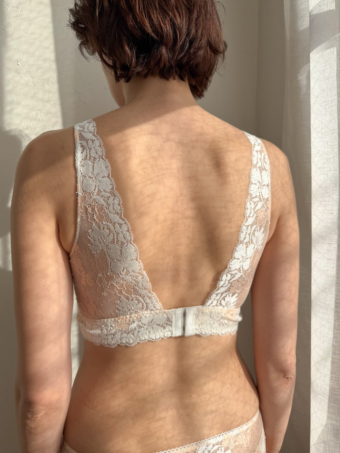 Lupin Long Bralette | White