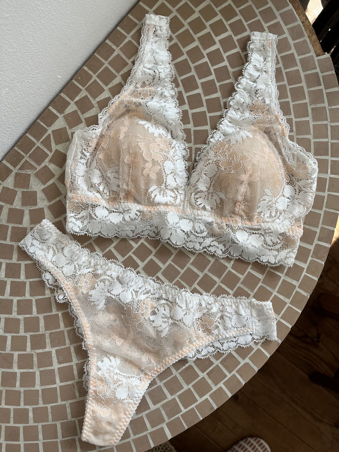 Lupin Long Bralette | White