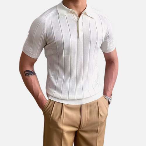LUX Elastic T-Shirt - AntoniosClothing - White