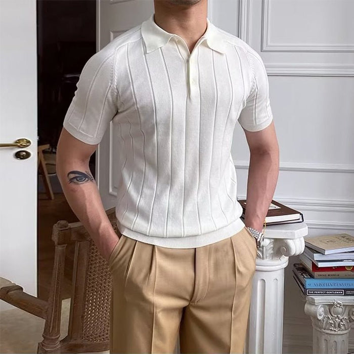 LUX Elastic T-Shirt - AntoniosClothing - White