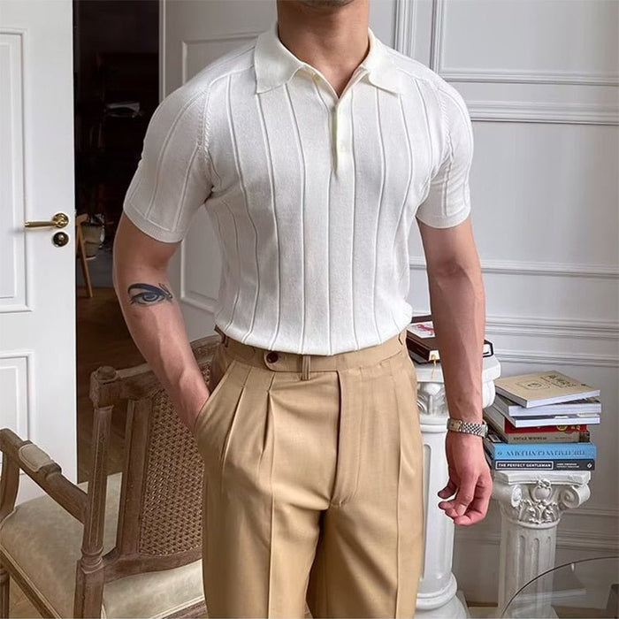 LUX Elastic T-Shirt - AntoniosClothing - White