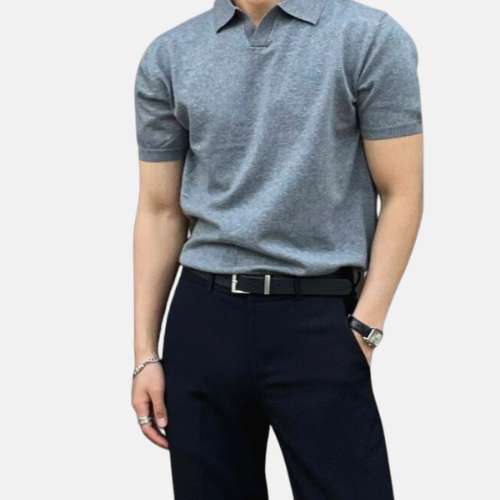 LUX Polo T-shirt - AntoniosClothing - Grey
