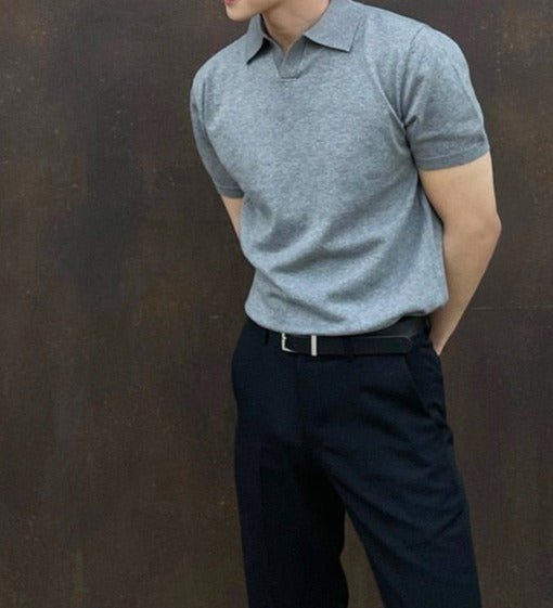 LUX Polo T-shirt - AntoniosClothing - Grey