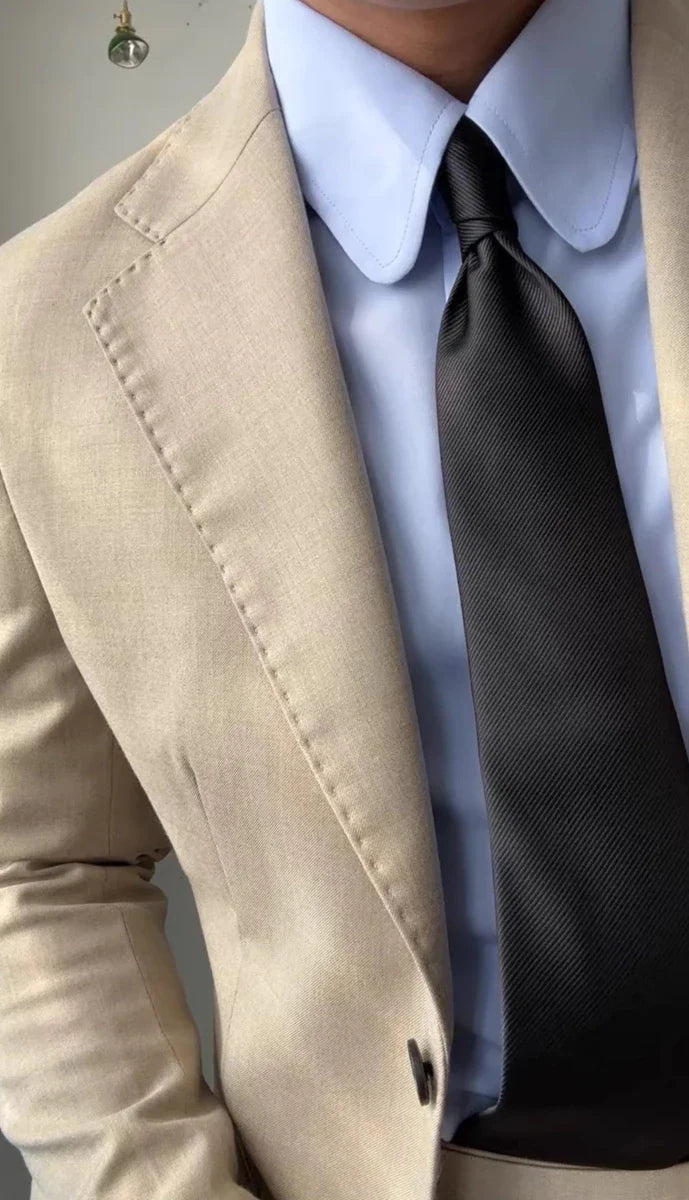 Luxury British dress shirt party and business wear - AntoniosClothing - Blue