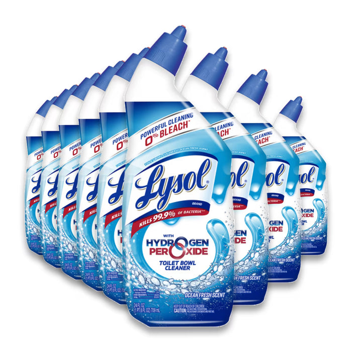 Lysol Hydrogen Peroxide Oxi Ocean Fresh Toilet Bowl Cleaner - 24 oz - 9 Pack