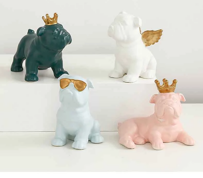 Macaroons Bulldog Figurines