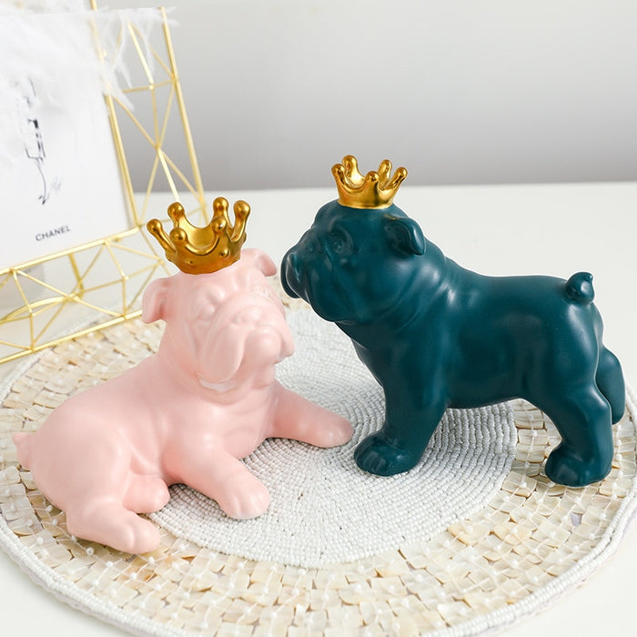 Macaroons Bulldog Figurines