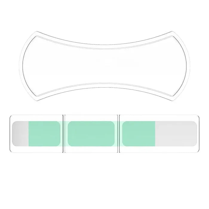 a pair of glasses with a green and white stripe