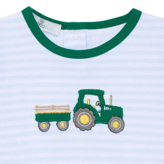 Magnolia Baby - Appliqué Romper - Little Farmer
