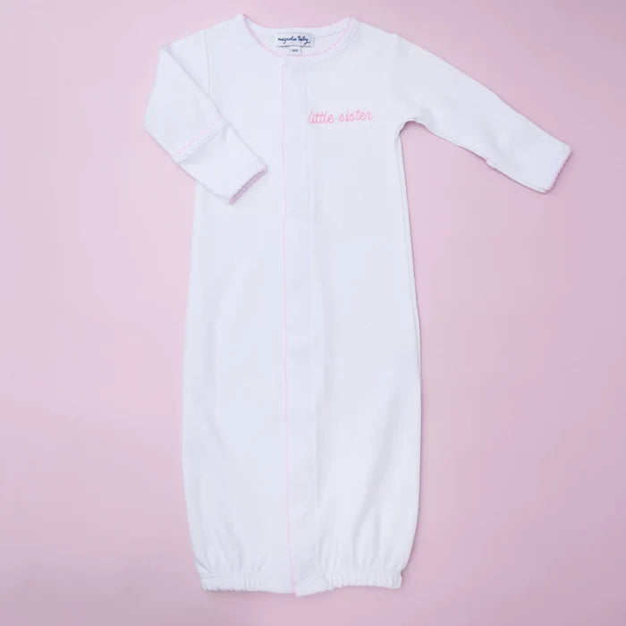 Magnolia Baby - Embroidered Converter Gown - Little Sister