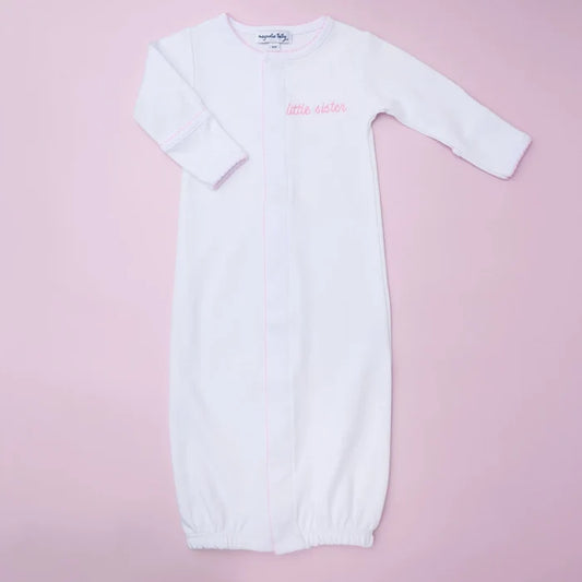 Magnolia Baby - Embroidered Converter Gown - Little Sister