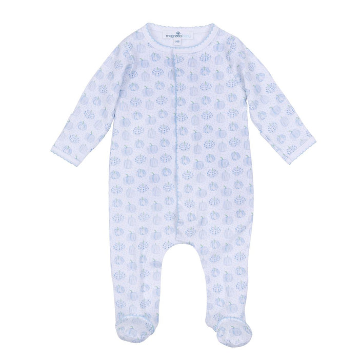 Magnolia Baby - Footie - Precious Pumpkins Blue