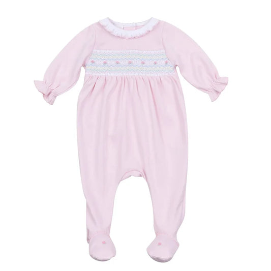 Magnolia Baby - Junie’s Classics Smocked Ruffle Footie