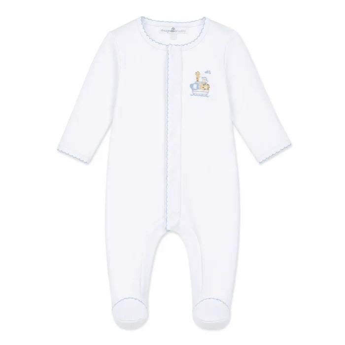 Magnolia Baby - Noah's Ark Footie - Blue
