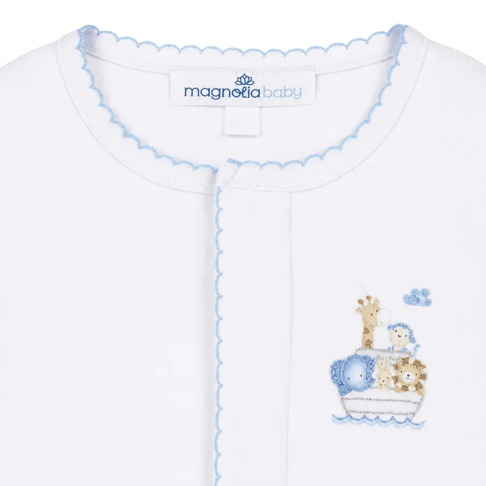 Magnolia Baby - Noah's Ark Footie - Blue