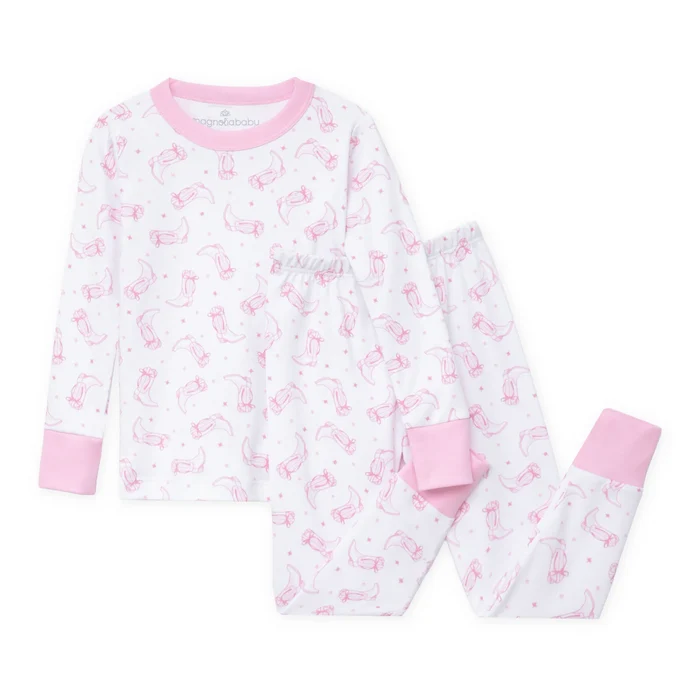 Magnolia Baby - Pajamas - Darling Boots Pink