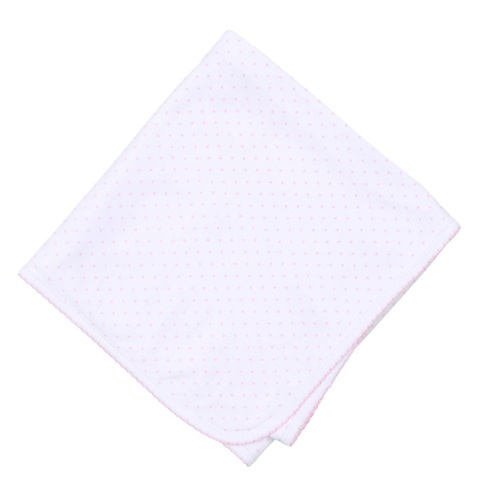 Magnolia Baby - Receiving Blanket - Mini Dots Pink