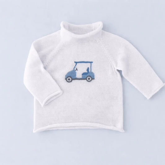 Magnolia Baby - Rollneck Sweater - Little Golfer Blue