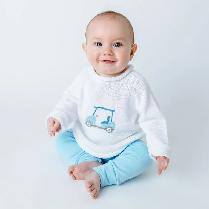 Magnolia Baby - Rollneck Sweater - Little Golfer Blue