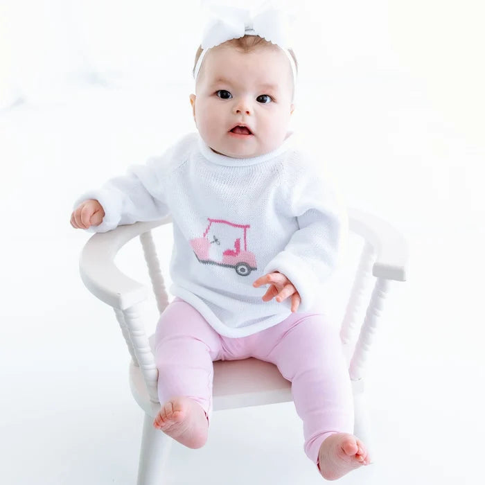Magnolia Baby - Rollneck Sweater - Little Golfer Pink