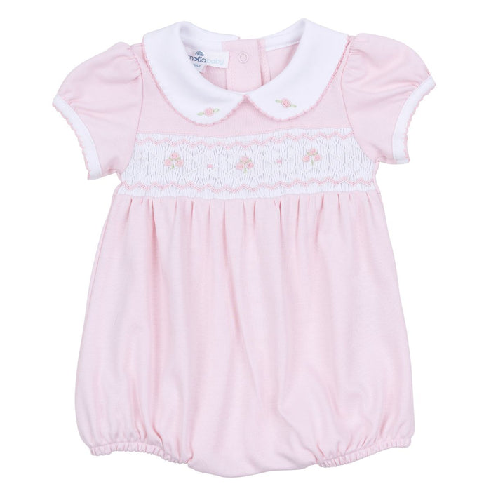 Magnolia Baby - Smocked Bubble - Lillian and Landry - Pink