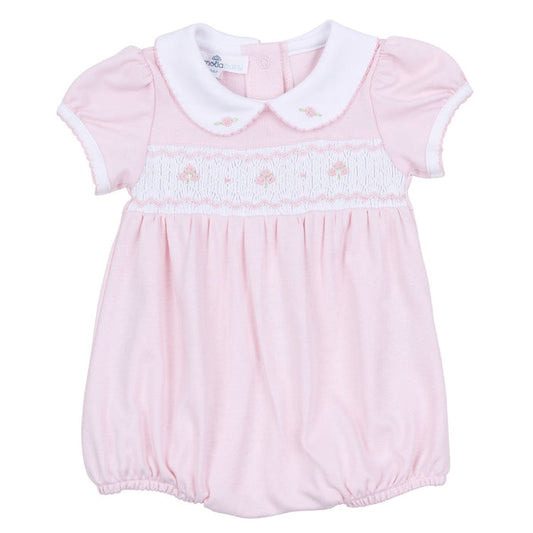Magnolia Baby - Smocked Bubble - Lillian and Landry - Pink