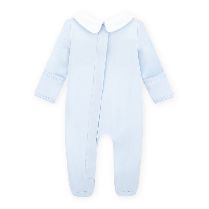 Magnolia Baby - Smocked Footie - Blue Bunny Love