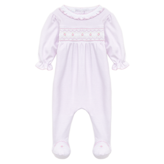 Magnolia Baby - Smocked Footie - Julia Pink