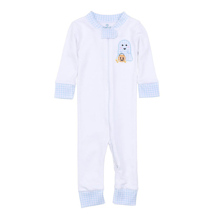 Magnolia Baby - Zipper Pajama - Boo Crew Blue
