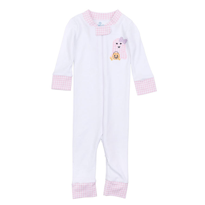 Magnolia Baby - Zipper Pajama - Boo Crew Pink