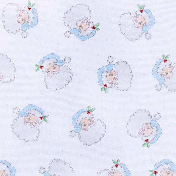 Magnolia Baby - Zipper Pajamas - Santa Baby Blue