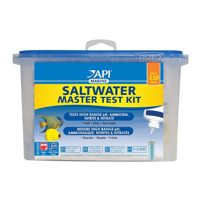 Marine Saltwater Master Test Kit (High Range pH, Ammonia, Nitrite & Nitrate) - 1 count