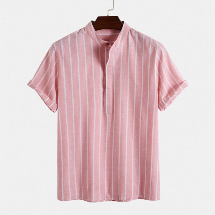 Maurice Cotton Shirt - AntoniosClothing - Red