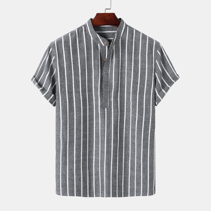 Maurice Cotton Shirt - AntoniosClothing - Black