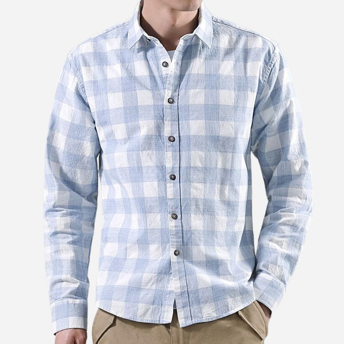 Maurice Plaid Shirt - AntoniosClothing - Blue
