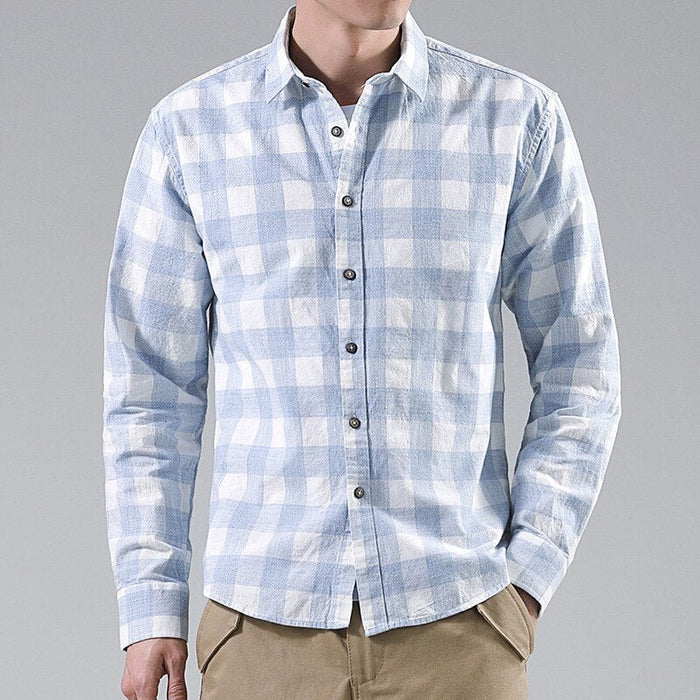 Maurice Plaid Shirt - AntoniosClothing - Blue