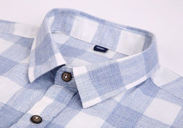 Maurice Plaid Shirt - AntoniosClothing - Blue