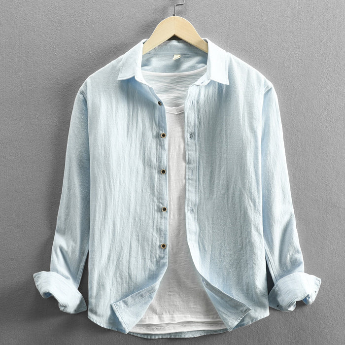 Maurice Solid Shirt - AntoniosClothing - White