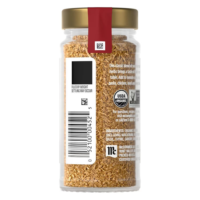 McCormick Gourmet Organic Italian Seasoning - 0.55 oz - 36 Pack