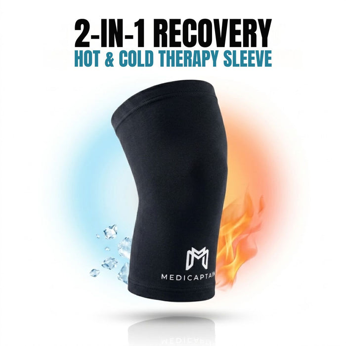 MediCaptain Hot & Cold Compression Leg Sleeve for Recovery — 360° Gel Recovery Wrap