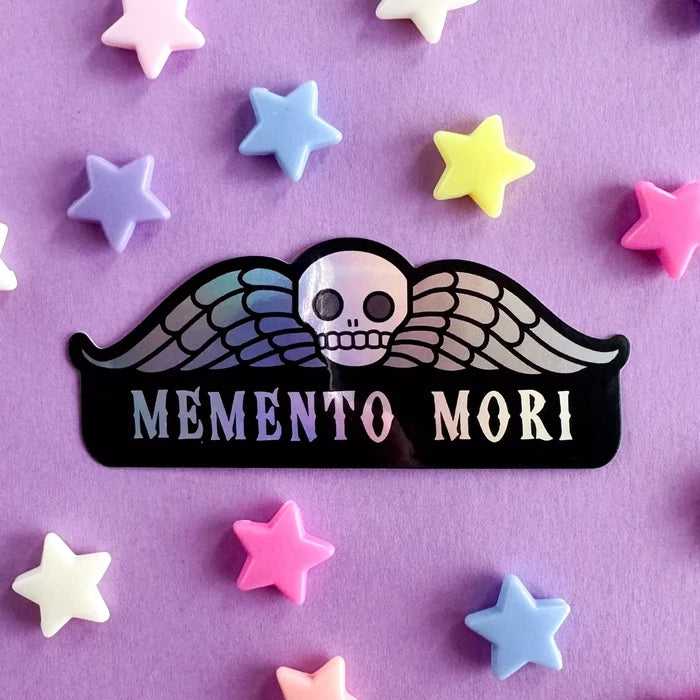 Memento Mori Holographic Sticker
