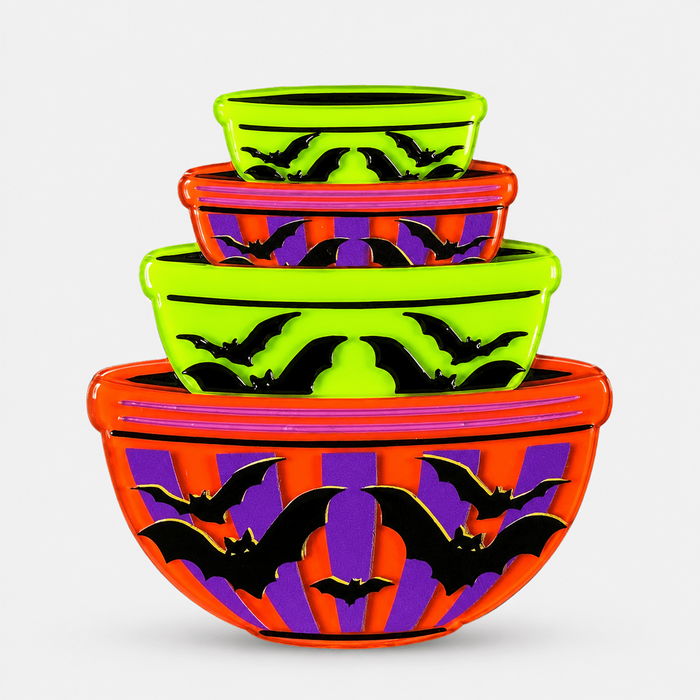 Menacing Mixers Halloween Bowls Brooch by Lipstick & Chrome