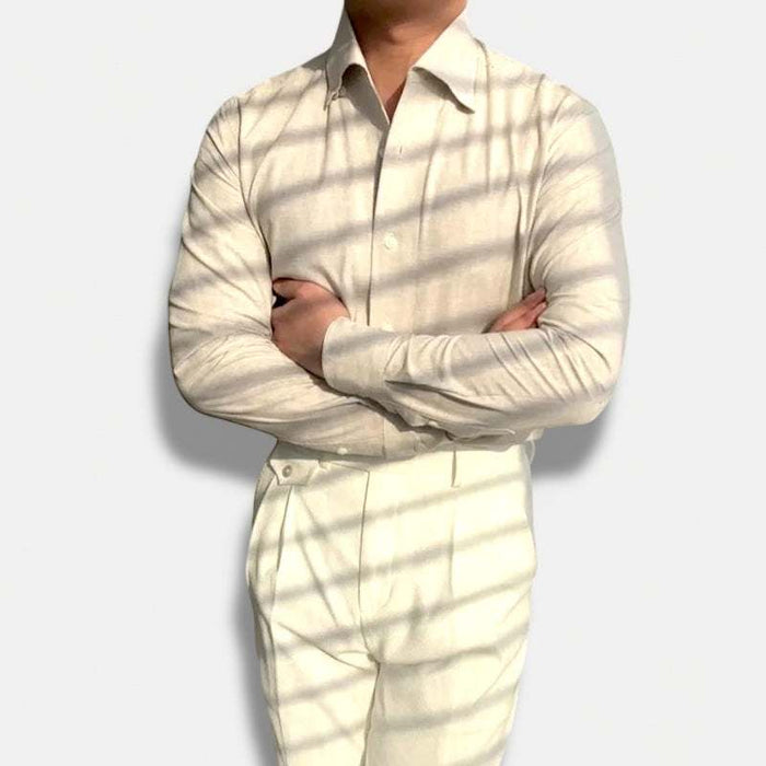 Office suit long sleeve shirt - AntoniosClothing - Blue
